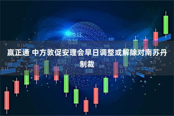 赢正通 中方敦促安理会早日调整或解除对南苏丹制裁