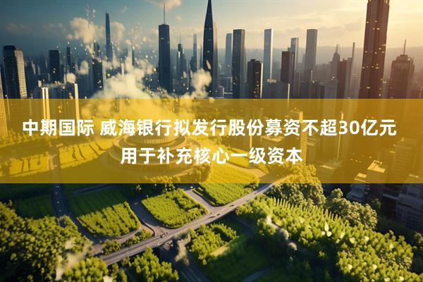 中期国际 威海银行拟发行股份募资不超30亿元 用于补充核心一级资本